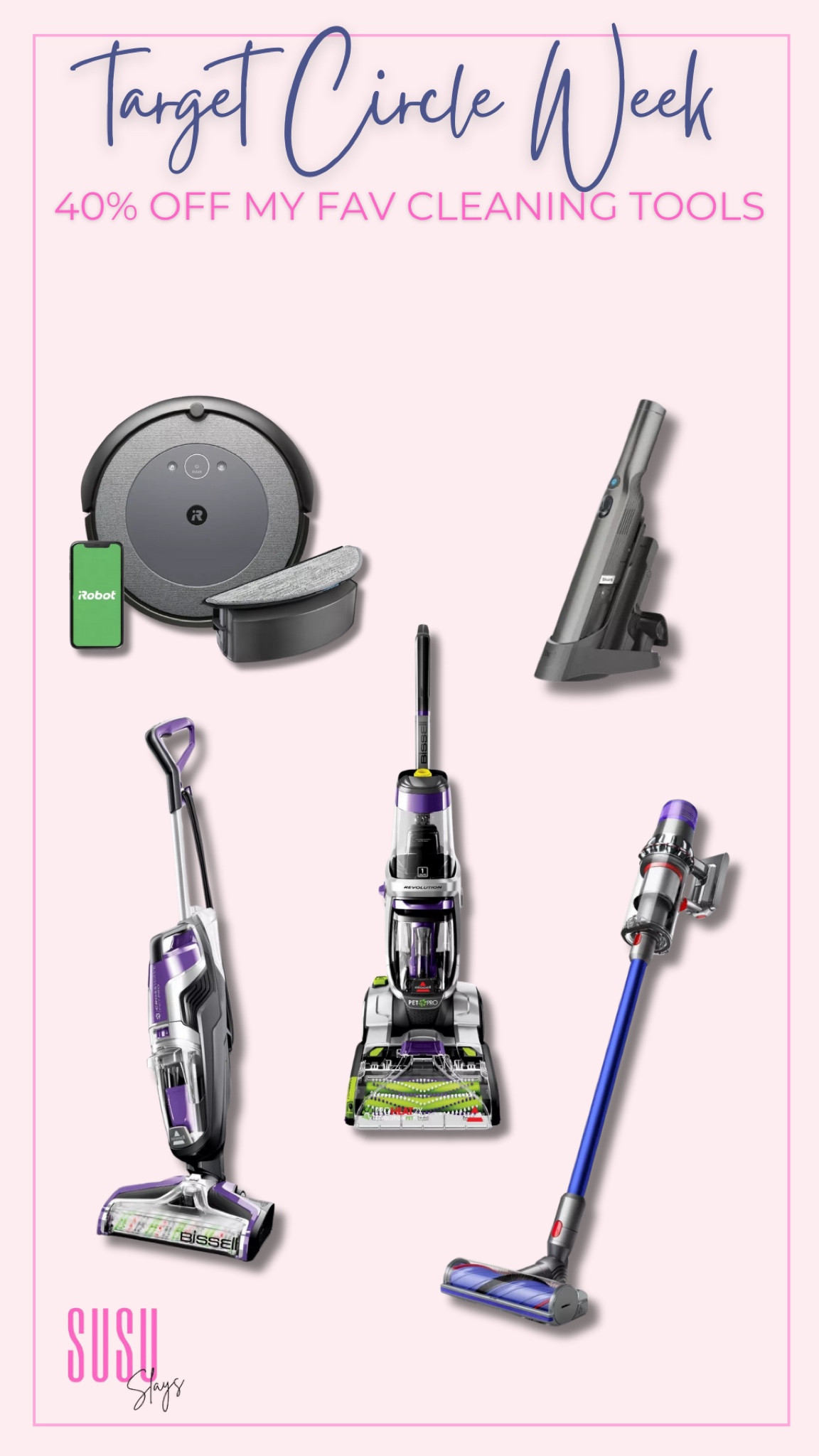 It’s target circle week! Grab one of my favorite cleaning tools while they’re 40% off. 

Roomba, handheld vacuum, carpet cleaner, stick vacuum, Dyson vacuum 

#LTKxTarget #LTKsalealert #LTKSeasonal