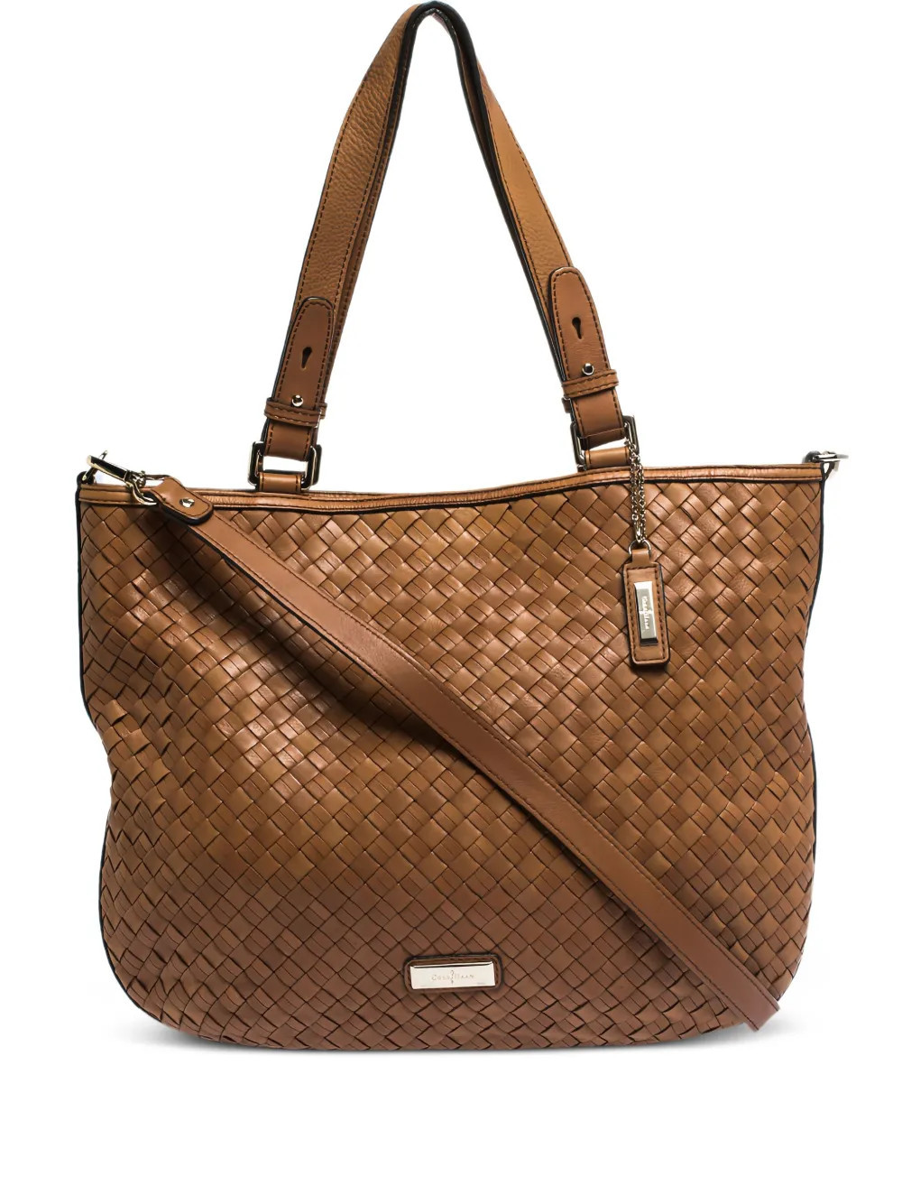 Cole Haan pre-owned woven leather shoulder bag - Brown | Farfetch Global