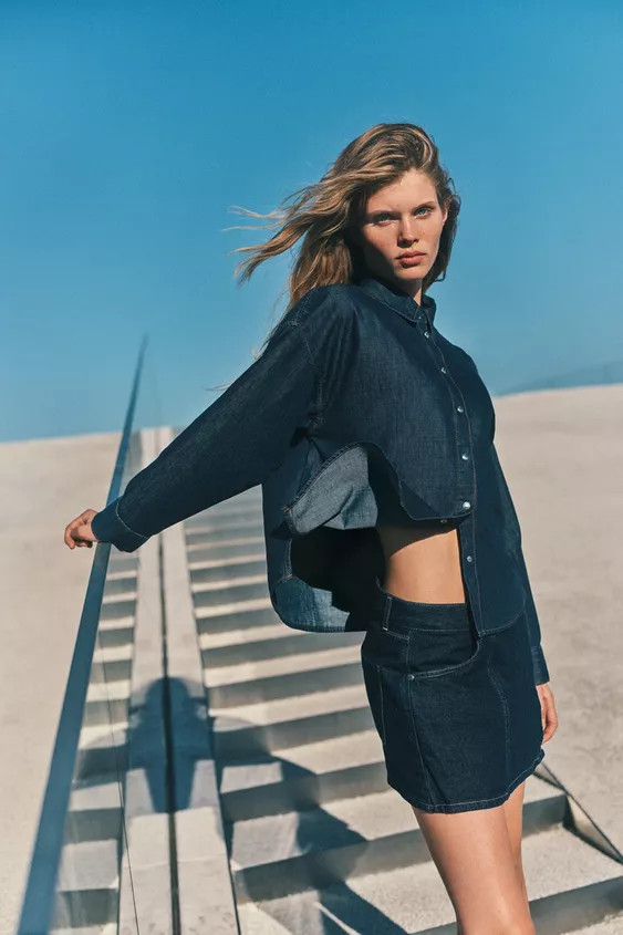 Z1975 DENIM CROSSOVER SKORT | Zara US