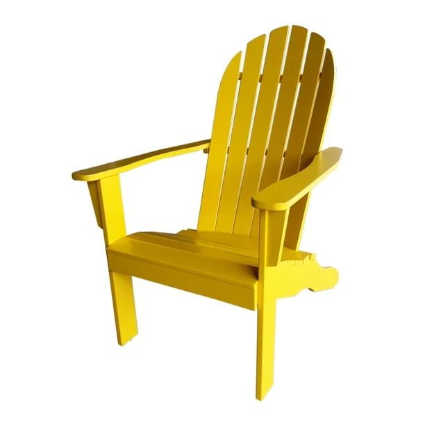 Mainstays Wood Outdoor Adirondack Chair, Yellow Color | Walmart (US)