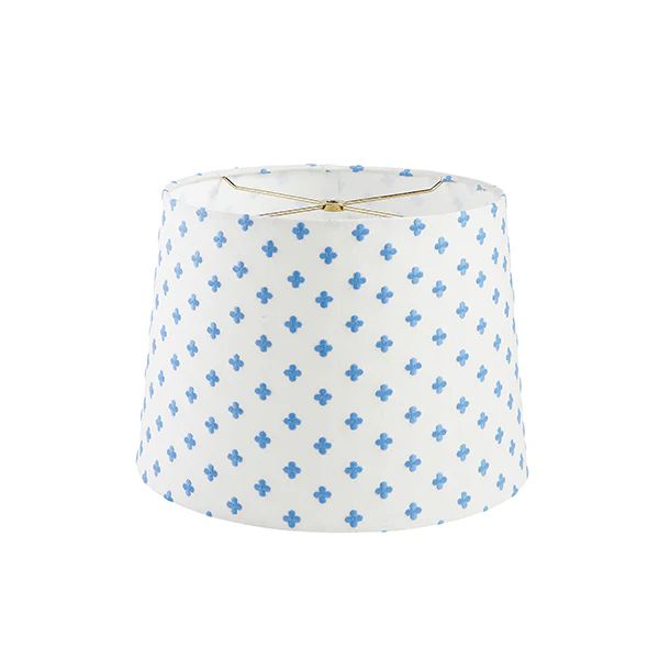 Embroidered Clover Lampshade in Blue | Caitlin Wilson Design