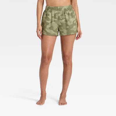 Women's Boxer Pajama Shorts - Wild Fable™ Camo S | Target