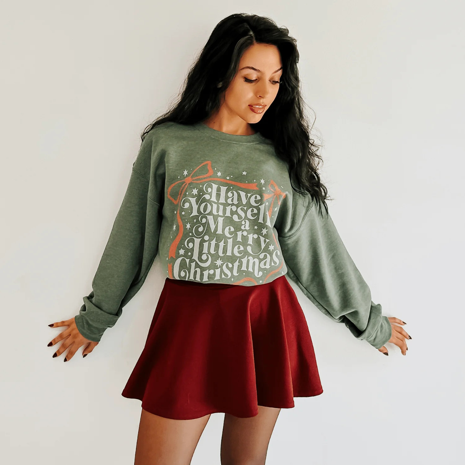 Merry Little Christmas Bows Sweatshirt | Mountain Moverz