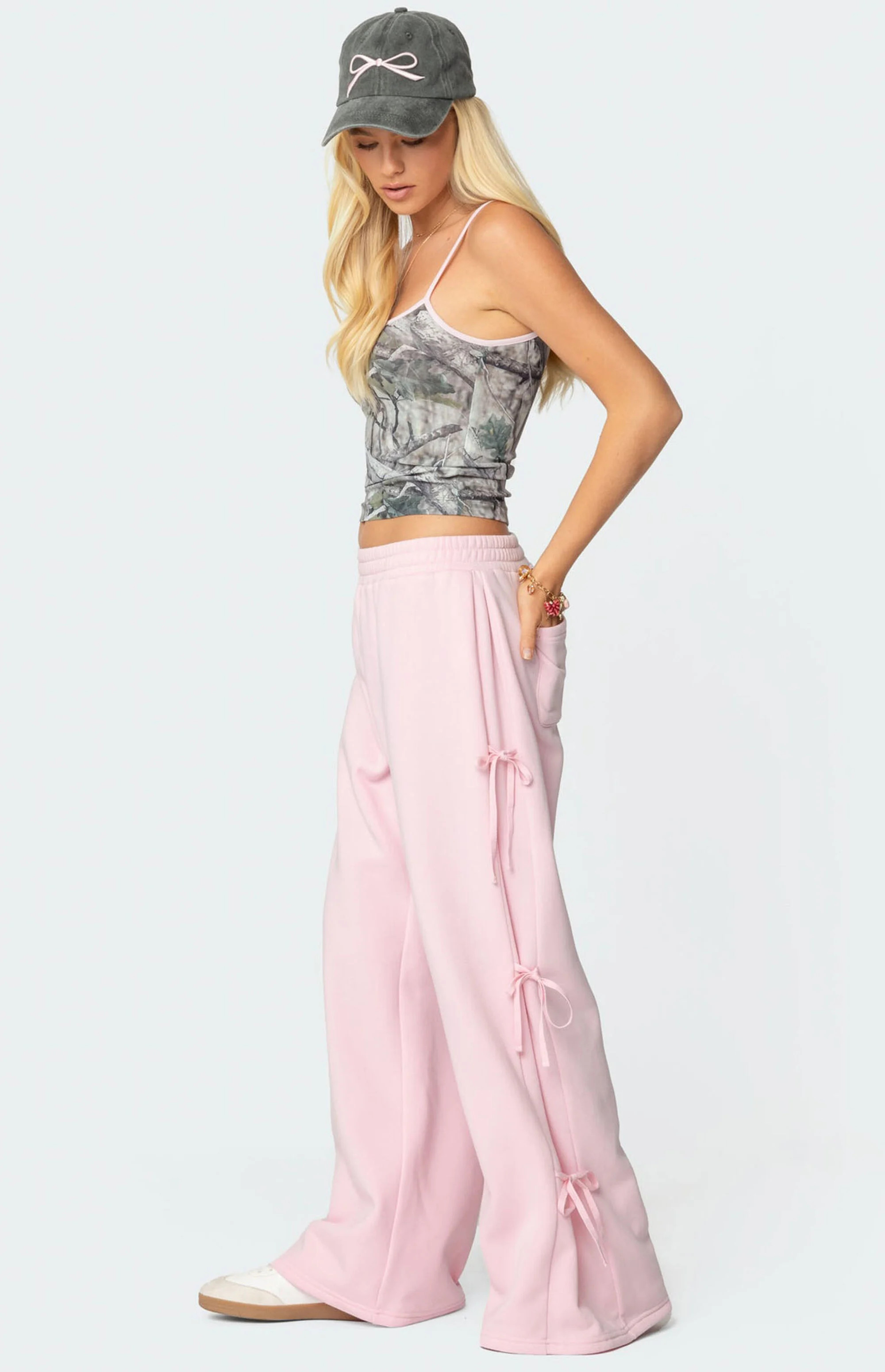 Edikted Claudette Baggy Ribbon Sweatpants | PacSun