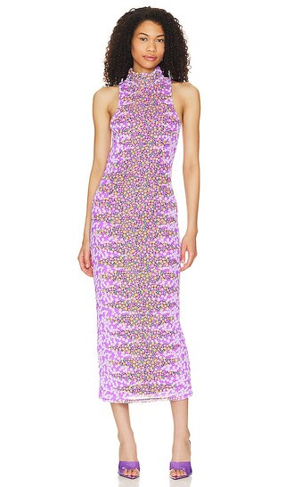 Serenity Midi Dress in Placed Violet Ditsy | Revolve Clothing (Global)