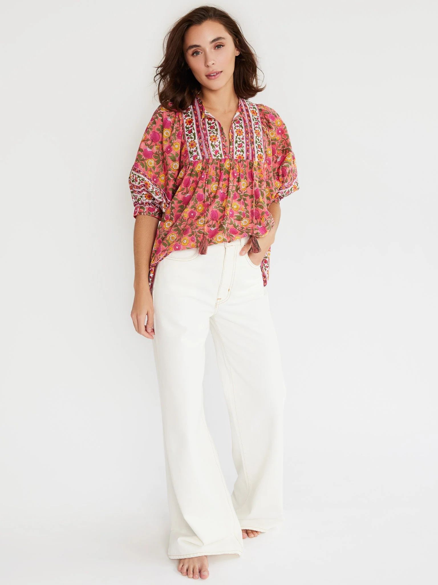 Shop Mille - Thalia Top in Passionfruit | Mille