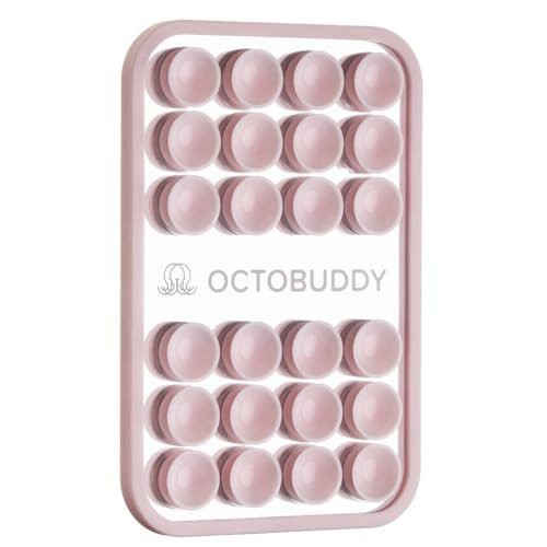 OCTOBUDDY Mirror - OG Suction Cup Phone Mount - Silicone Suction Grip Mobile Holder with Built-in Mirror - Hands-Free Selfies and Videos - Content Creator Accesory - 2.6″ x 3.9″, Chalk Pink | Amazon (US)