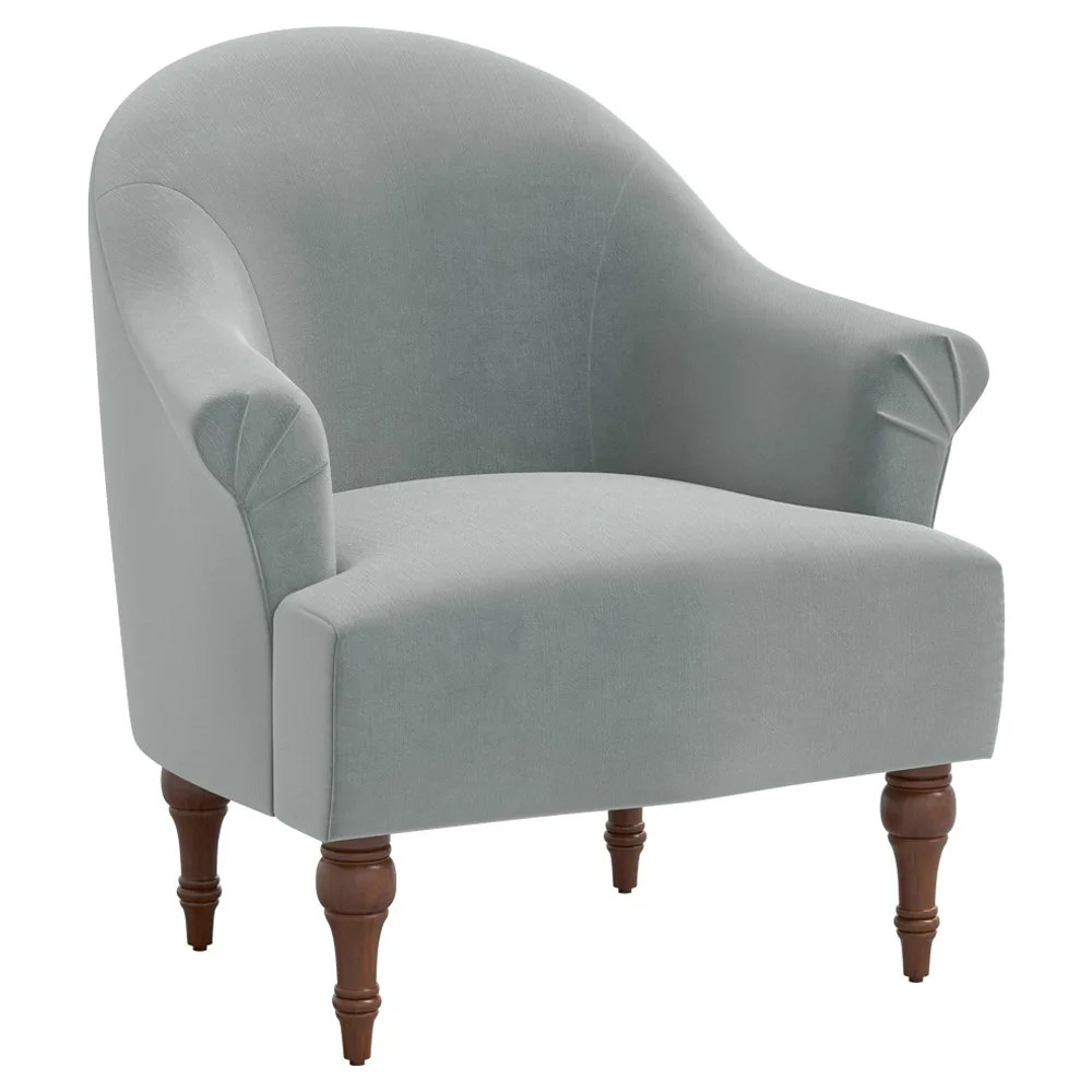 Prudence Agave Velvet Chair | Kathy Kuo Home