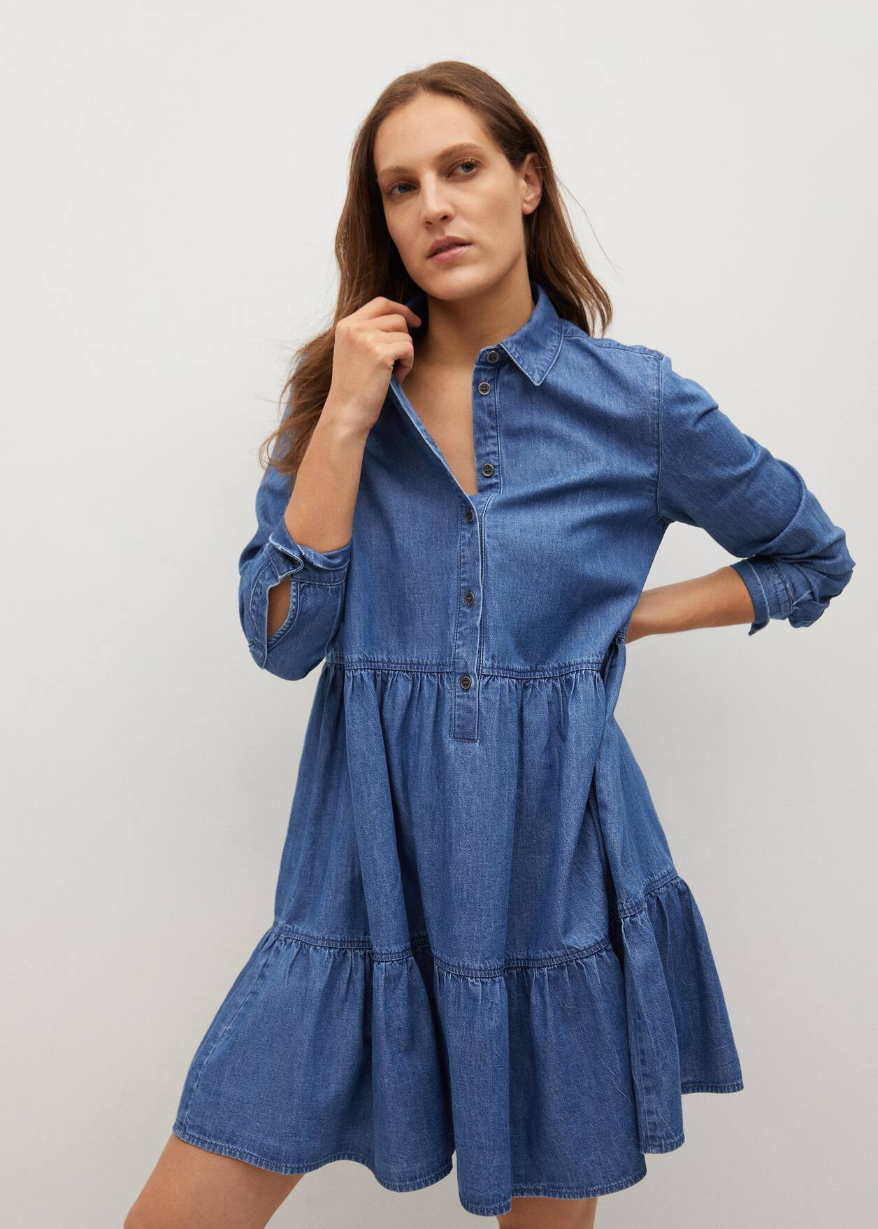 Frill cotton dress | MANGO (US)