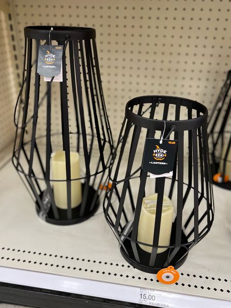 Target Halloween find! Love these black metal lanterns, they’d be the perfect addition to your front porch decor for Halloween! 

#LTKHalloween #LTKSeasonal #LTKhome