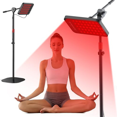 Comfytemp 55W High-Output (3X Intensity) Red Light Therapy for Face & Body, 143mW/cm² at 6 in Near Infrared Light Lamp, 660nm & 850nm LED Light Panel with Stand Home Use, Gifts for Women Men Mom Dad | Amazon (US)