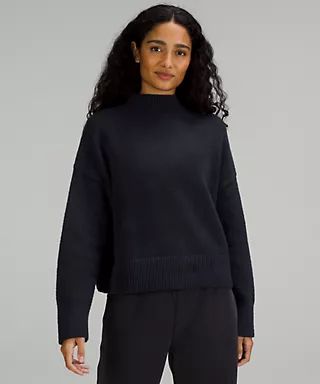Brushed Cotton Merino Blend Mockneck | Women's Sweaters | lululemon | Lululemon (US)