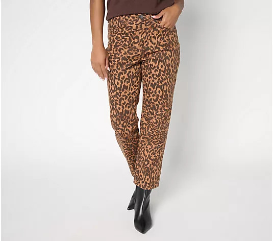 RM Studio x Rebecca Minkoff Regular Printed Luxe Stretch Ankle Jeans - QVC.com | QVC