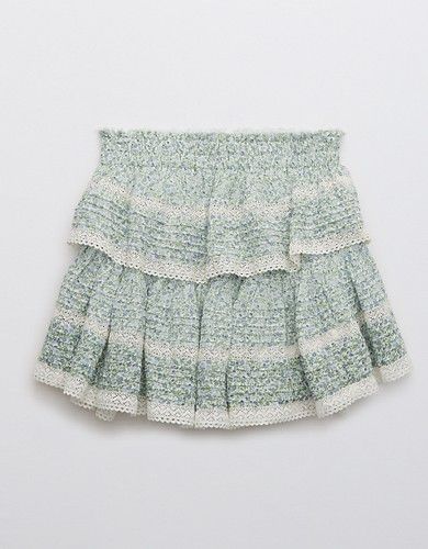 Aerie Rock 'n' Ruffle Mini Skirt | American Eagle Outfitters (US & CA)