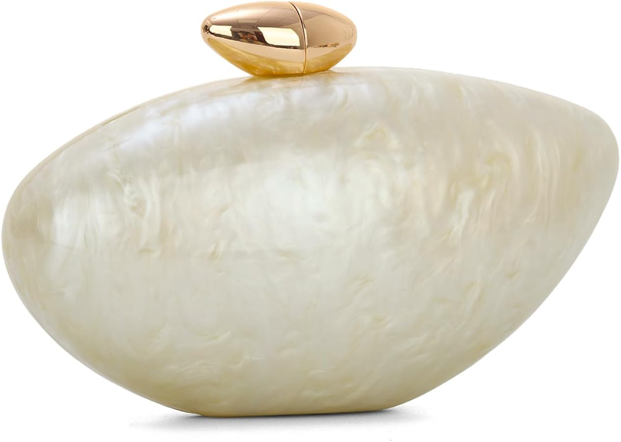 Emprier Acrylic Shell Clutch Purse for Women, Marble Evening Bag with Chain for Wedding Party Pro... | Amazon (US)