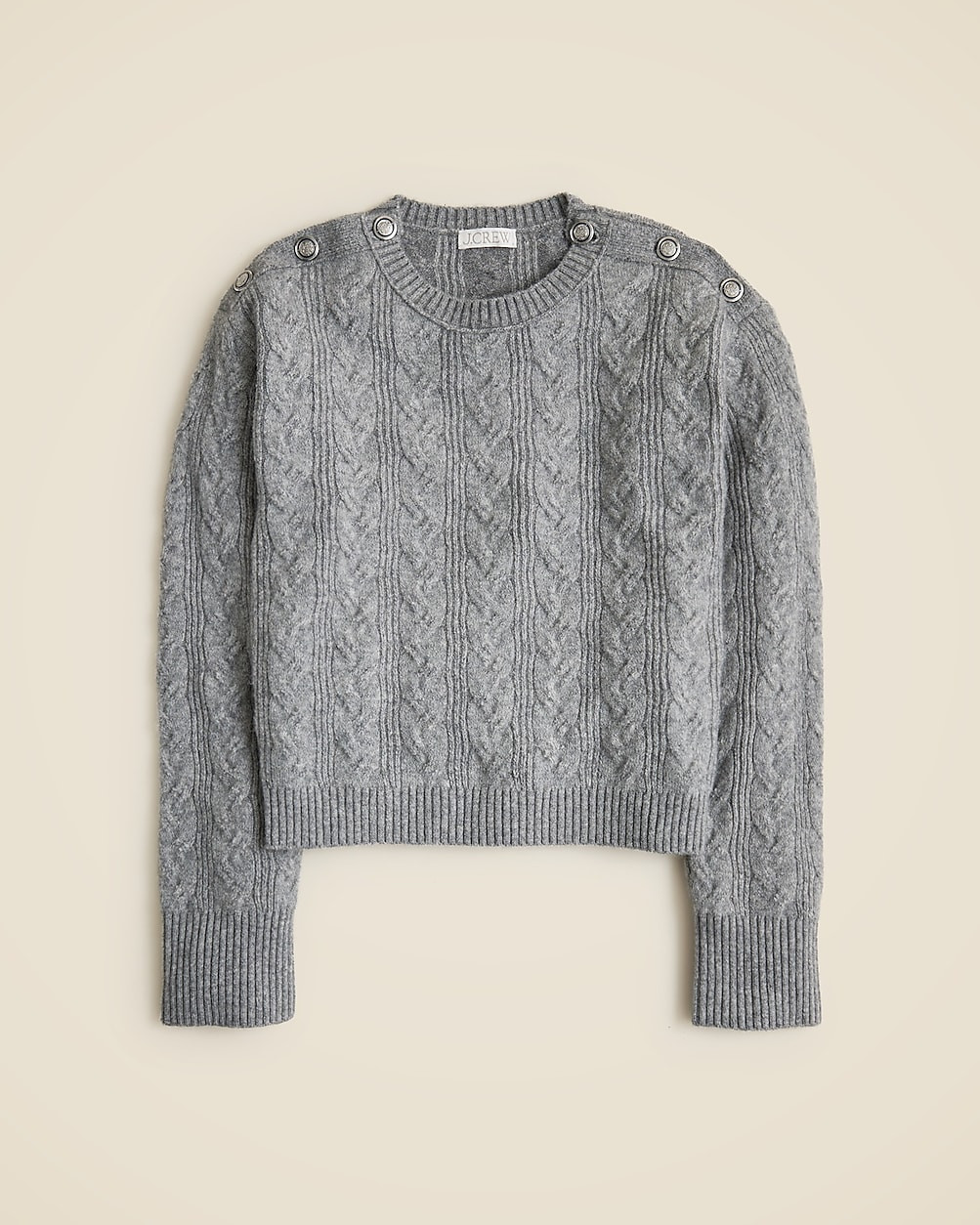 Cable-knit sweater with buttons in Supersoft yarn | J. Crew US