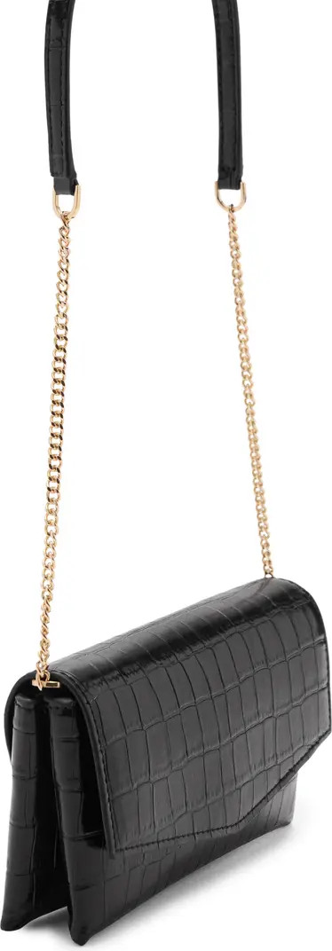 MANGO Croc Embossed Faux Leather Shoulder Bag | Nordstrom | Nordstrom