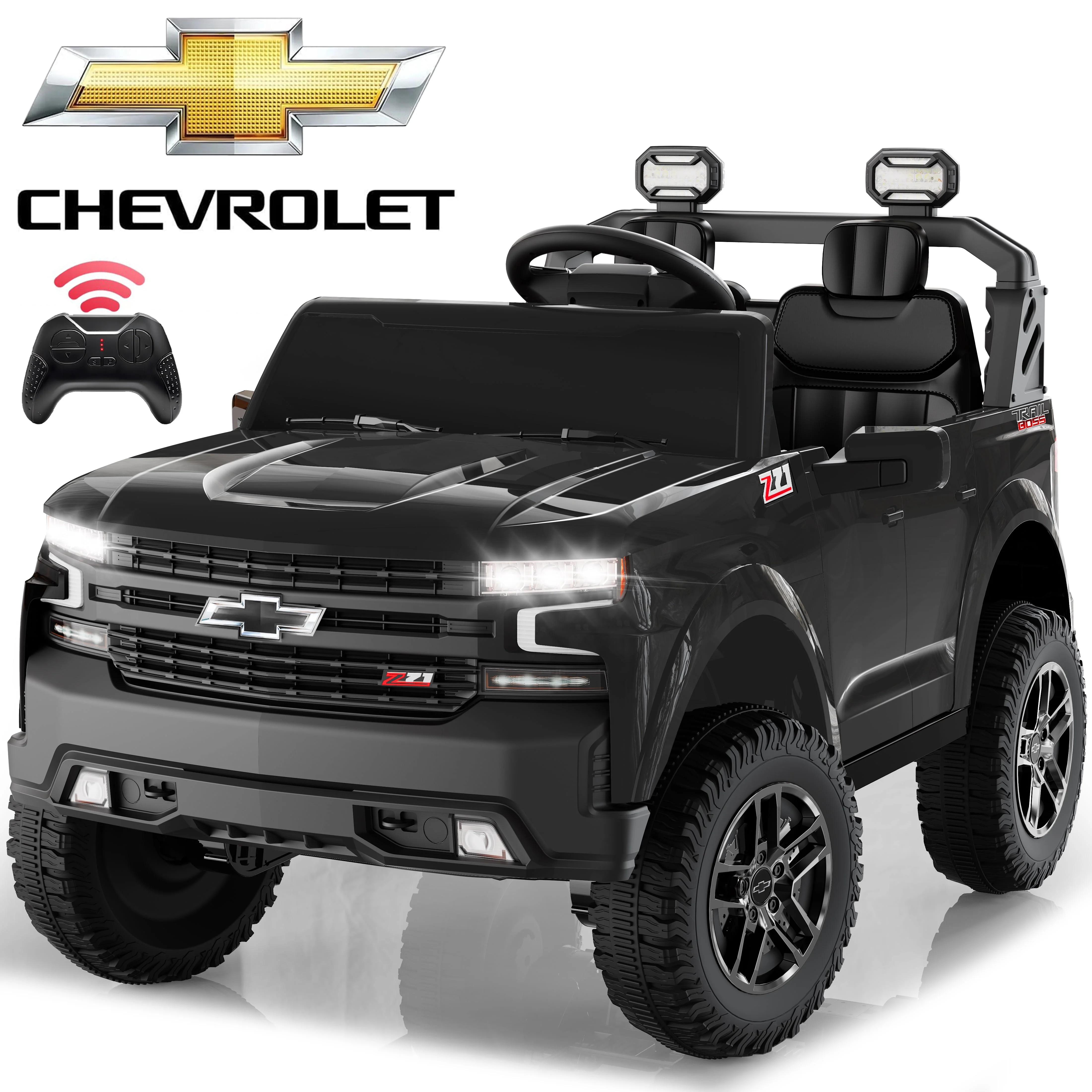 Chevrolet Silverado 24V Powered Ride on Cars for Kids, Large Real 2 Seat Ride on Toys with Remote... | Walmart (US)