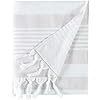 Cottonna 100% Turkish Cotton Fouta Towel | Peshtemal Front with Terry Loop Back | Beach Spa and B... | Amazon (US)