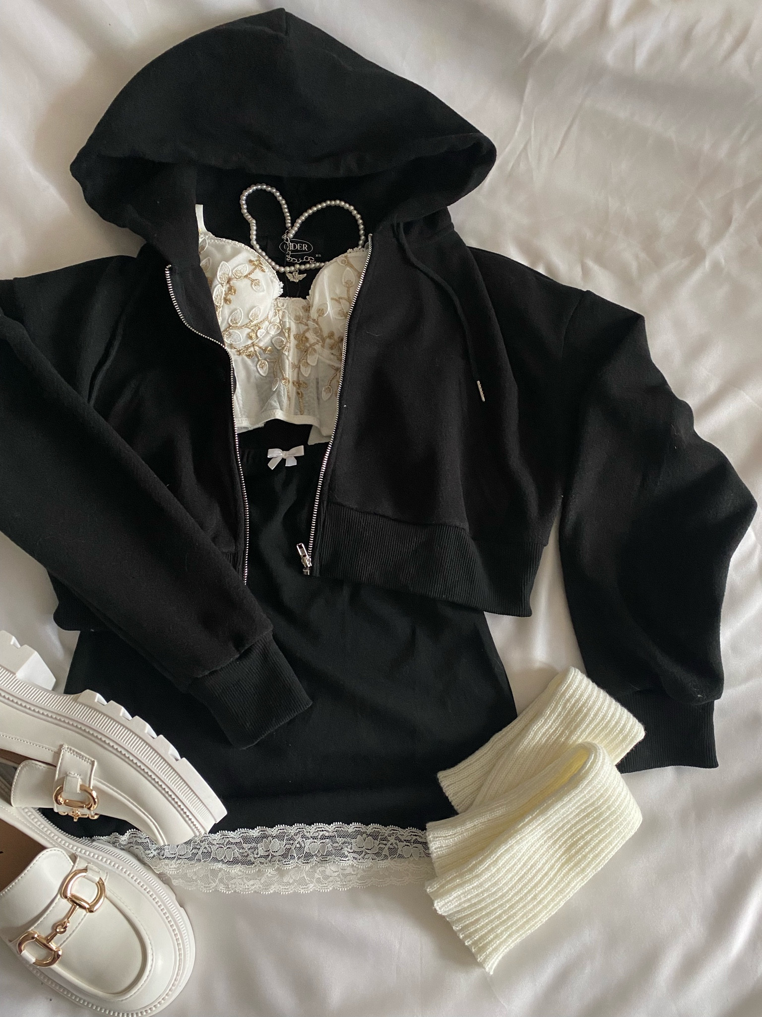 Black zip up jacket and mini skirt outfit♠️ Ig:gabriellarauliceis 

#LTKfit #LTKSeasonal #LTKstyletip