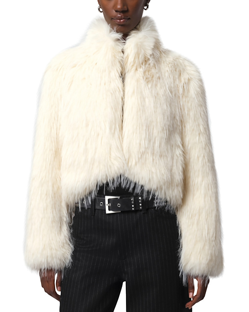 Apparis Ginette Faux Fur Cropped Jacket | Bloomingdale's (US)