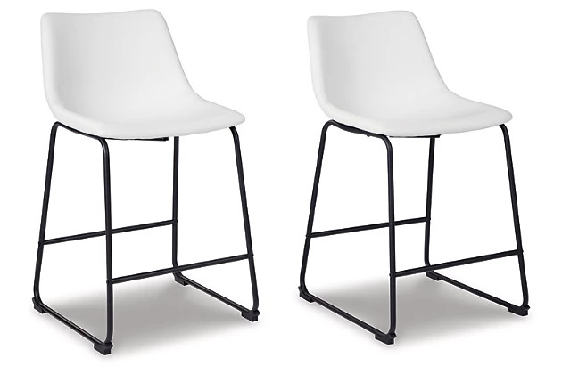 Centiar Counter Height Bar Stool with Upholstered Bucket Seat
 (Set of 2) | Ashley Homestore