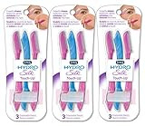 Schick Hydro Silk Touch-Up Multipurpose Exfoliating Dermaplaning Tool with Precision Cover, 9 Count | Amazon (US)