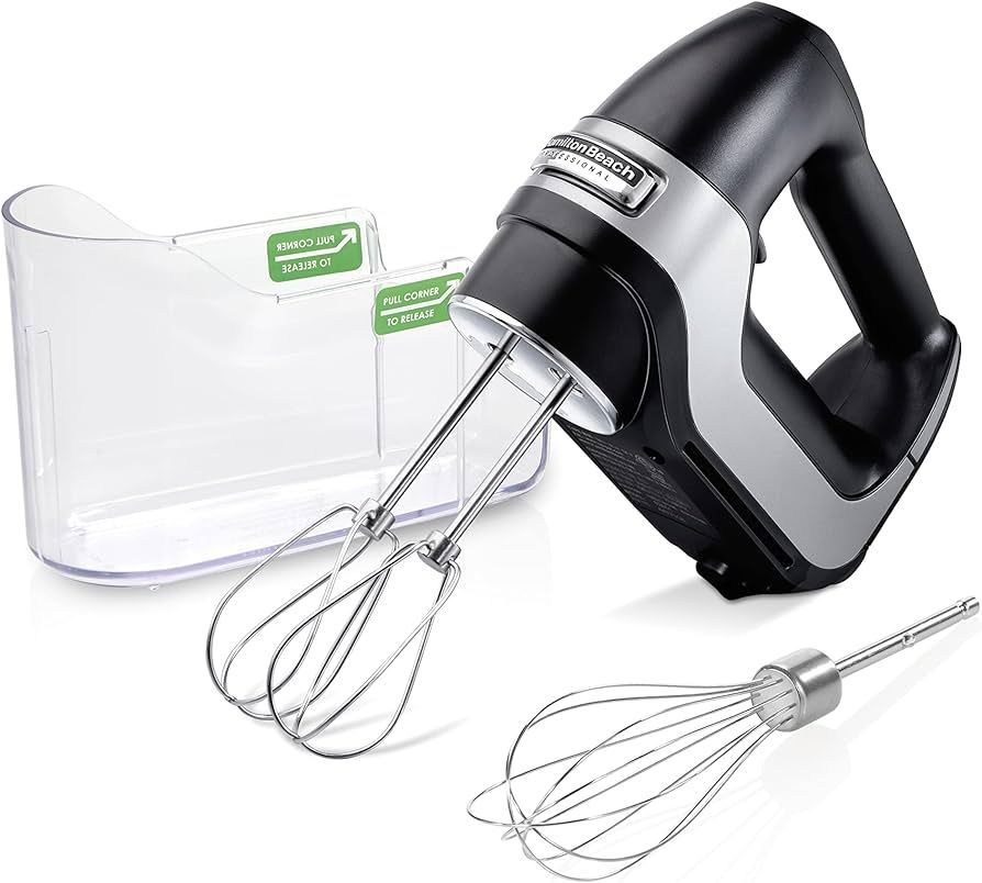 5-Speed Electric Hand Mixer with High-Performance DC Motor, Slow Start, Snap-On Storage Case, Sta... | Amazon (US)