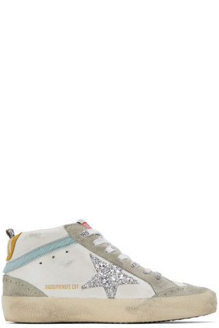Golden Goose - SSENSE Exclusive White & Gray Mid Star Classic Sneakers | SSENSE