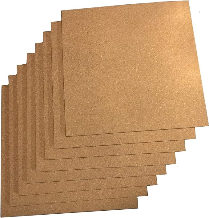 Classic Mules Cork Board Tiles - 8 Pack Square - 12" x 12" - 1/4" Thick Cork Tiles - Premium Natu... | Amazon (US)