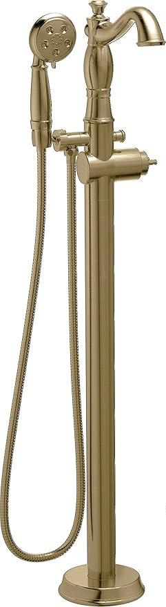Delta Faucet Cassidy Floor-Mount Freestanding Tub Filler with Hand Held Shower, Champagne Bronze ... | Amazon (US)
