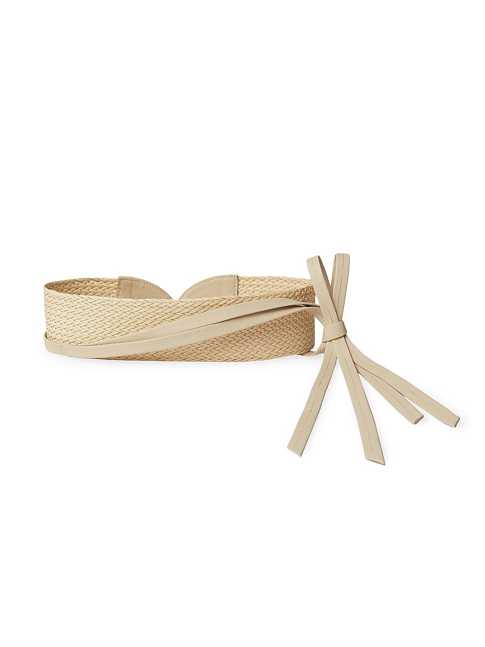 Women's Leilani Woven Leather Belt - Bone - Bone | Saks Fifth Avenue