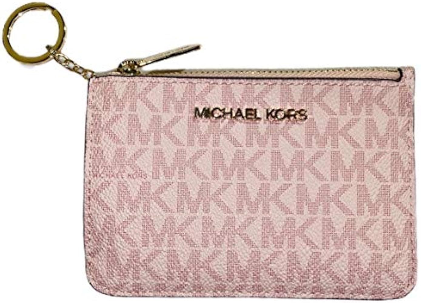 Michael Kors Jet Set Travel Small Top Zip Coin Pouch ID Card Case Wallet (Ballet Pink 2020) | Amazon (US)