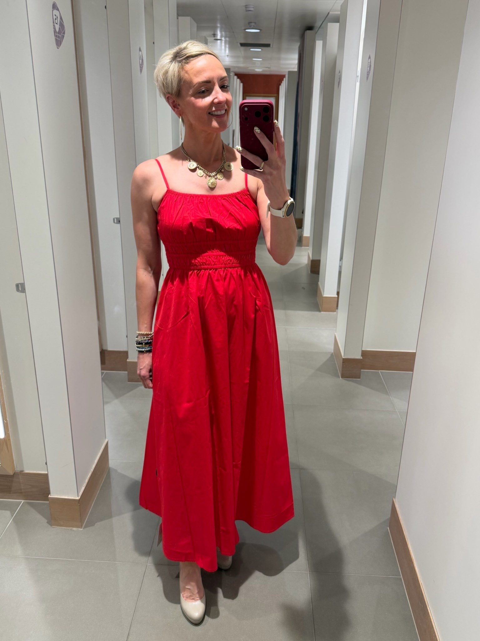 Loved the colour of this dress! Wearing a size 8, very comfortable cotton fabric, elasticated at waist and with adjustable straps

#LTKdresses #LTKstyletip #LTKwedding