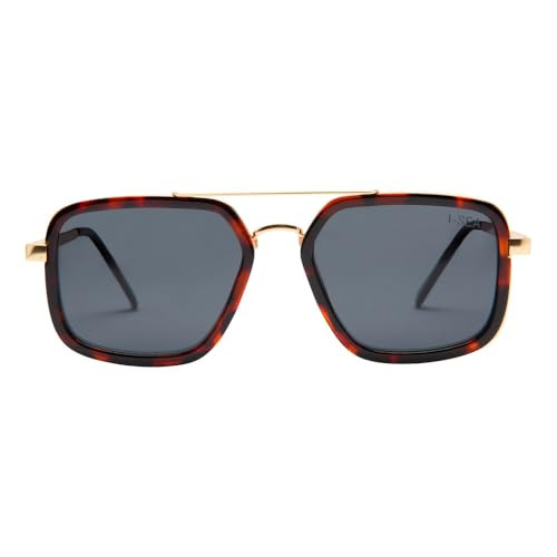 I-SEA Women's Cruz Polarized Sunglasses - Retro Aviator Sunglasses for Women, Trendy Sunglasses with Scratch-Resistant Lenses & Hand-Polished Metal Frame - Tortoise Frame, Smoke Polarized Lens | Amazon (US)