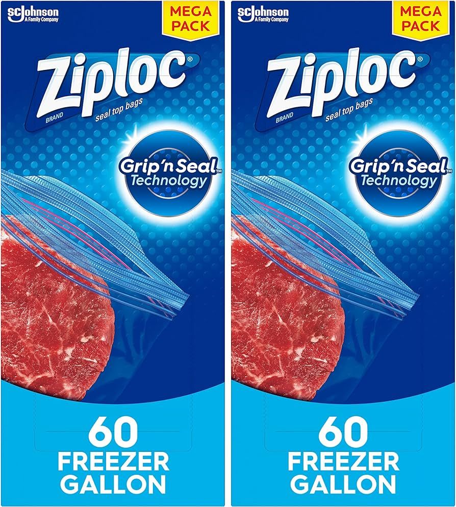 Ziploc Gallon Food Storage Freezer Bags, New Stay Open Design with Stand-Up Bottom, Easy to Fill,... | Amazon (US)