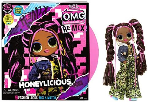 LOL Surprise OMG Remix Honeylicious Fashion Doll, Plays Music with 25 Surprises Including Shoes, ... | Amazon (US)