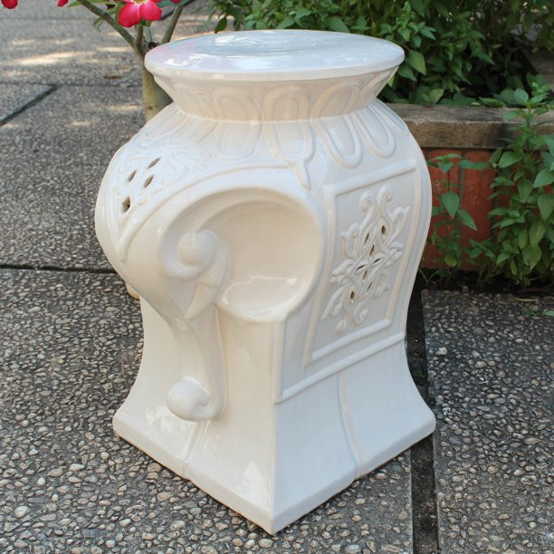International Caravan Contemporary Elephant Ceramic Garden Stool - Walmart.com | Walmart (US)