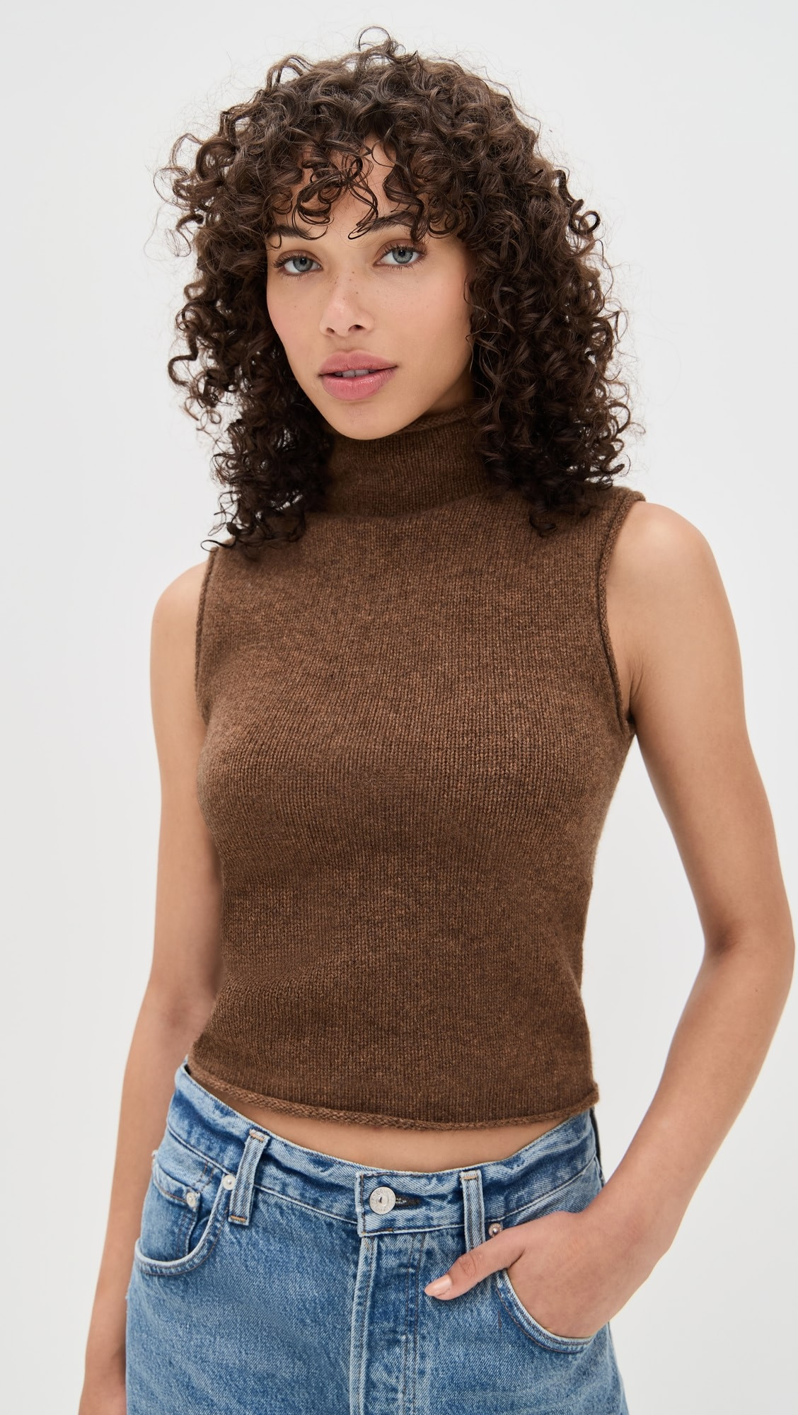 The Stevie Sleeveless Roll Neck Sweater | Shopbop