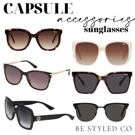 Sunglasses for a capsule wardrobe. The bestselling sunglasses for every outfit. Quay sunglasses, polarized sunglasses and white sunglasses. Cat eye oversized sunglasses. #sunglasses #cateye #quay #sunnies 

#LTKFind #LTKGiftGuide #LTKstyletip