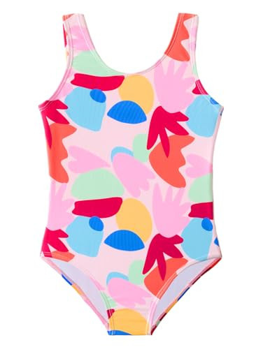 Angel season Girls Swimsuit One Piece for Toddler Girls Pink Swimsuit Summer Bathing Suit Little Kids Cute Swimwear Floral Size 5T 6T Pink Flower | Amazon (US)