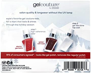 essie gel couture, Long-Lasting Nail Polish, 8-Free Vegan, 3 Piece Holiday Longwear Nail Polish S... | Amazon (US)