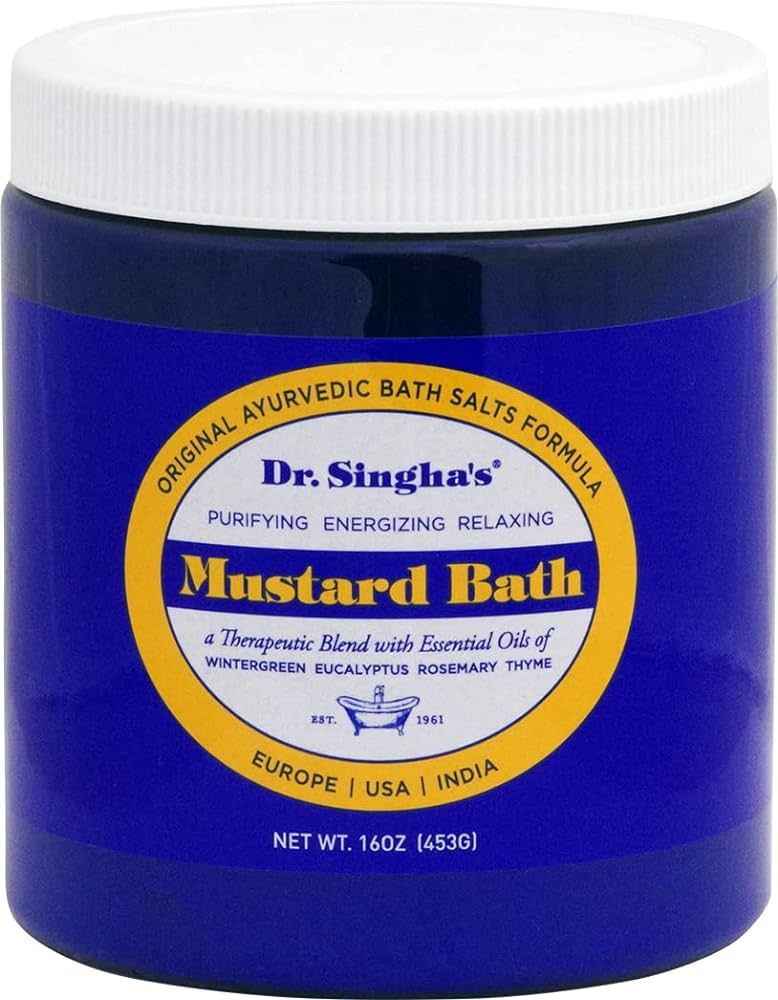 Dr. Singha's Mustard Bath, Therapeutic Bath Salts (16 Ounce) | Amazon (US)