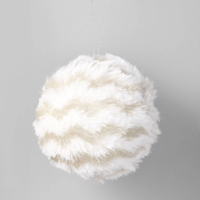 Faux Fur Round Ball Christmas Tree Ornament - Wondershop™ | Target