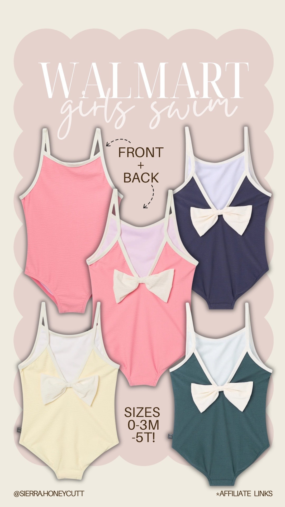 The cutest girls swimwear!! A simple front, with an adorable bow on the back 🤩 so many cute colors, too. 

Seasonal kids family affordable unique simple one piece bathing suit swimming suit 

#LTKmomlife #LTKSwim #LTKKids