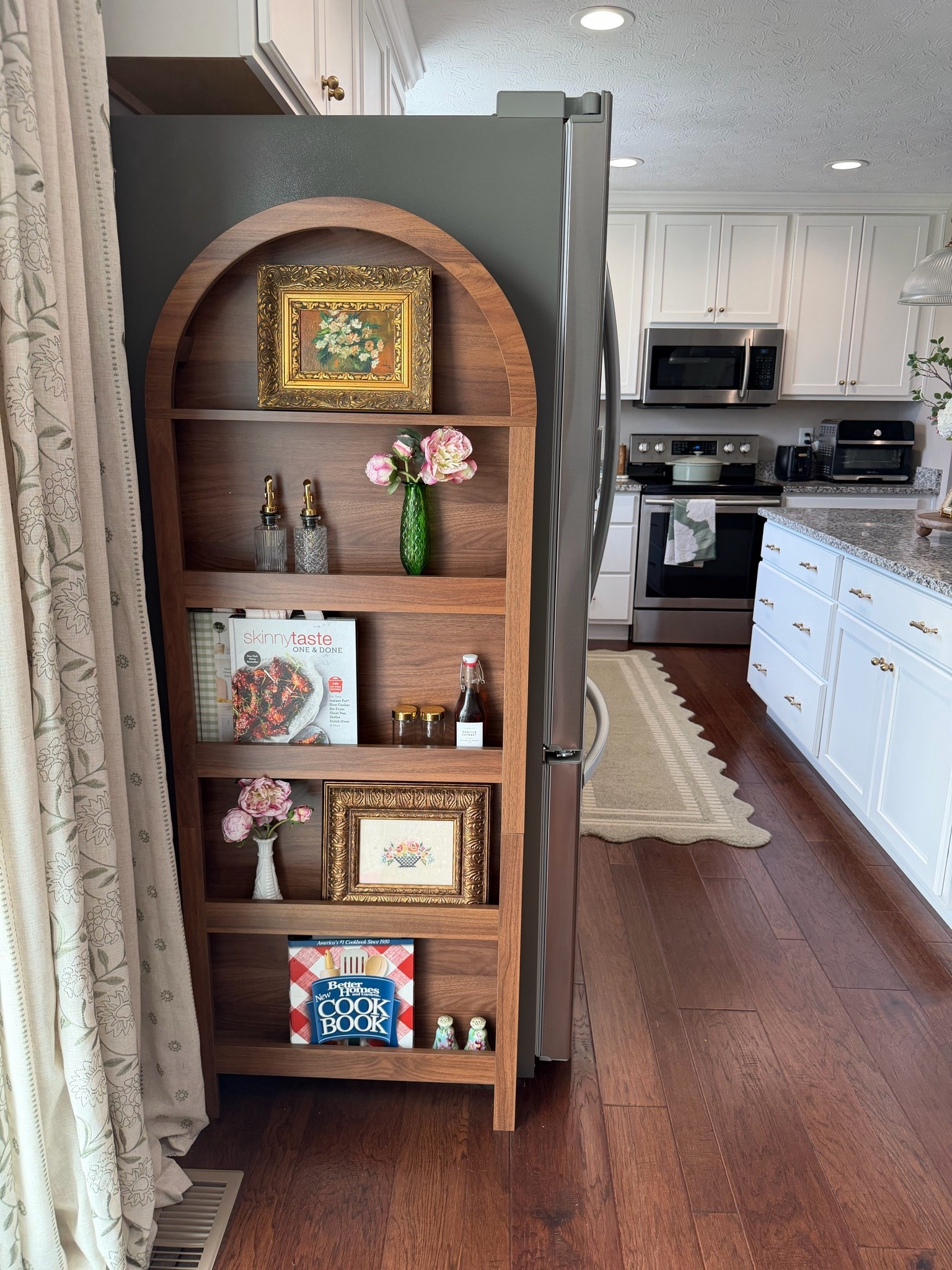 Gorgeous arched shelf I added to the side of our fridge!

#LTKHome
