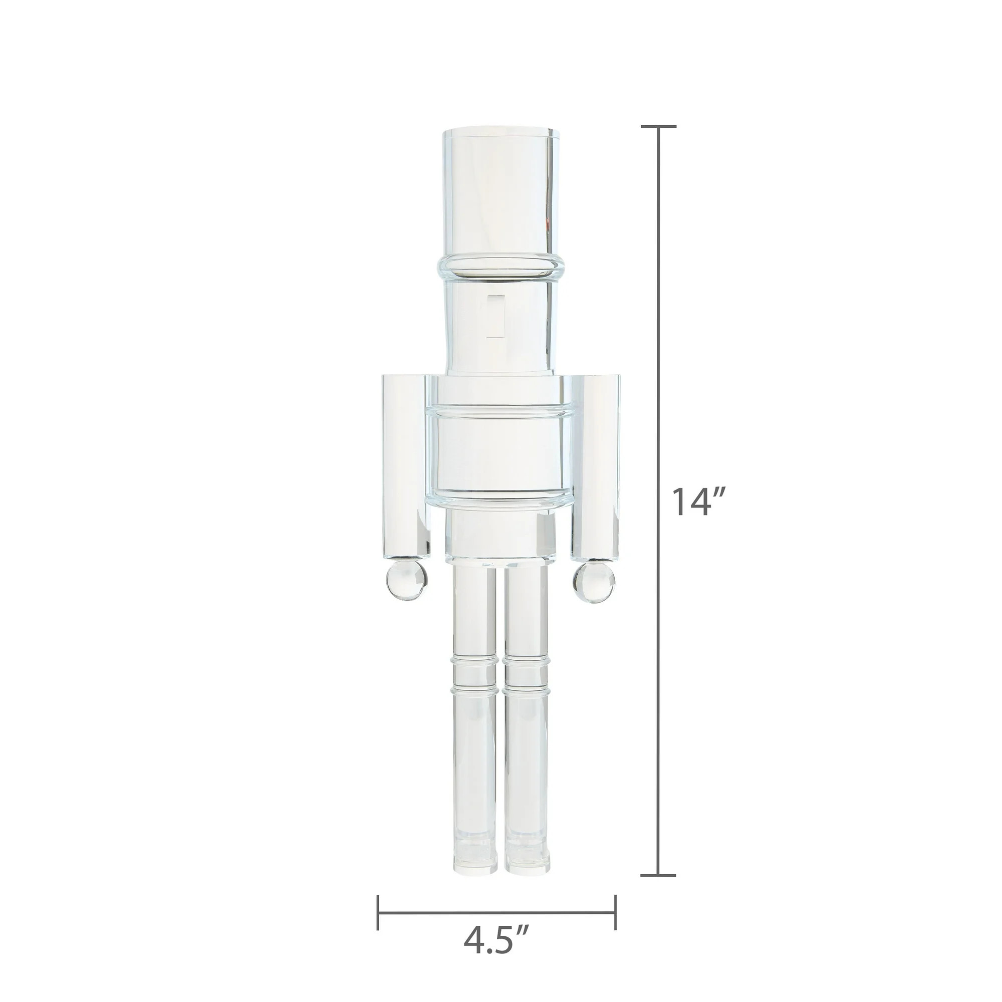 Decorative Nutcracker, Clear, 14", by Holiday Time | Walmart (US)