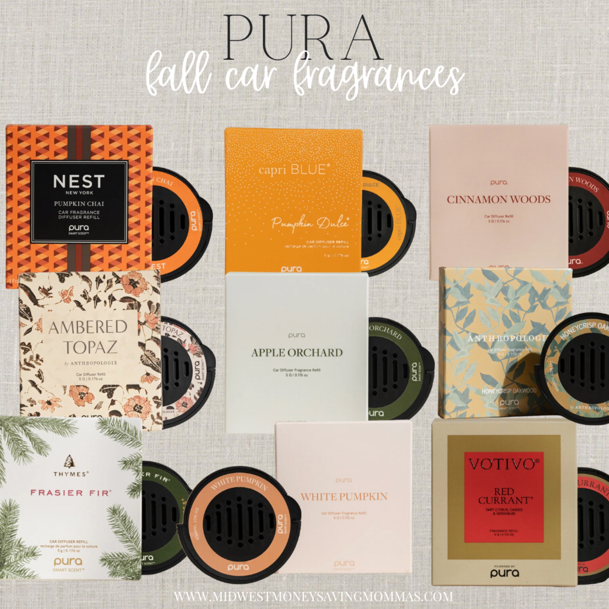 Fall car fragrances

LTK fall sale 2024

Pura  LtK fall sale  home scents 

#LTKFallSale #LTKHome #LTKStyleTip