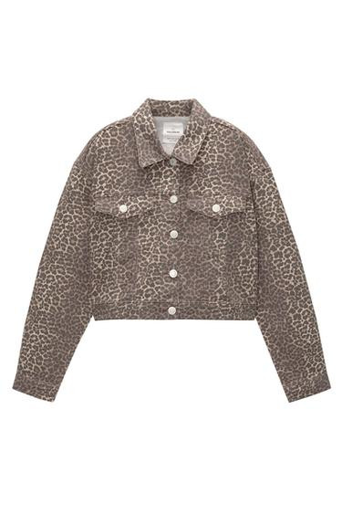 Veste cropped léopard | PULL and BEAR FR