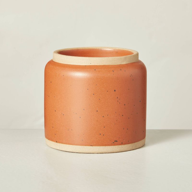 11oz Harvest Spice Speckled Ceramic Seasonal Candle Burnt Orange - Hearth &#38; Hand&#8482; with ... | Target